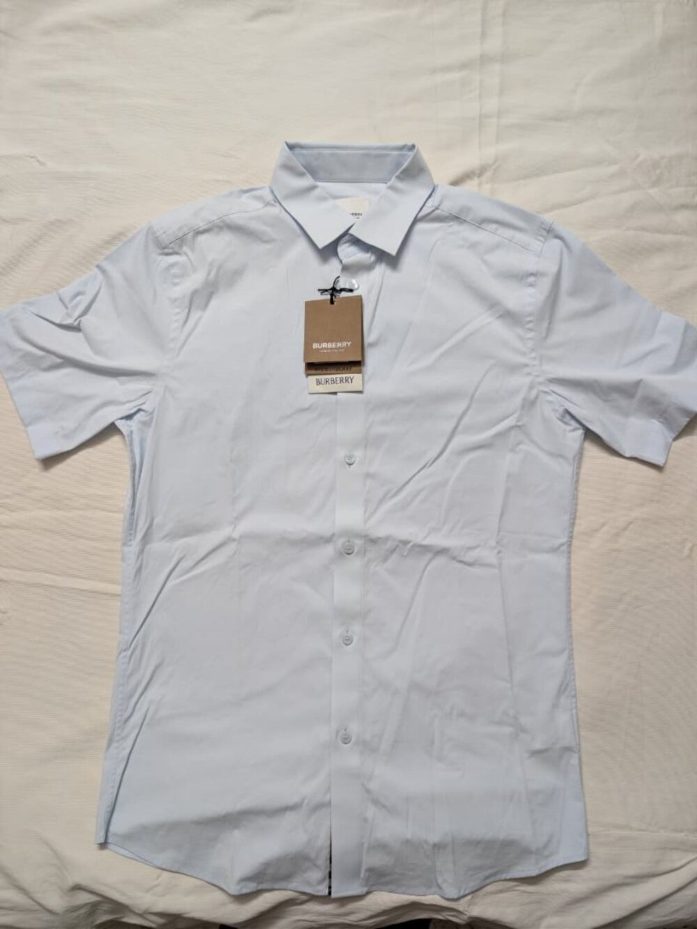 BURBERRY Shirt Small Classic Light Blue New With Tags
